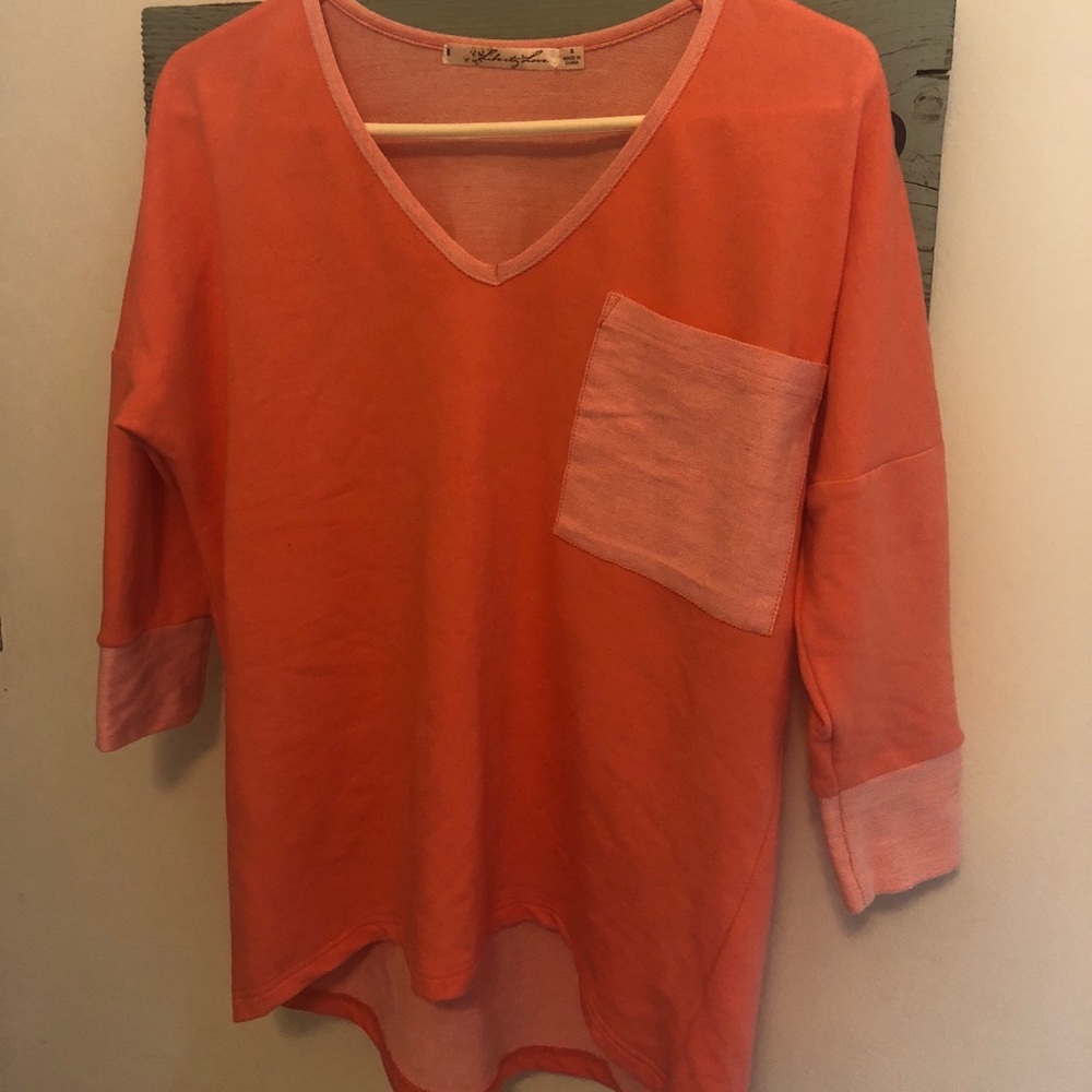 Peach/Pink pocket shirt